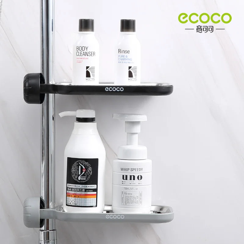 ECOCO Faucet Rack Home Kitchen Free Punch Rag Sponge Brush Drain Rack Multifunction Sink Storage Shelf Kitchen Accessories Set