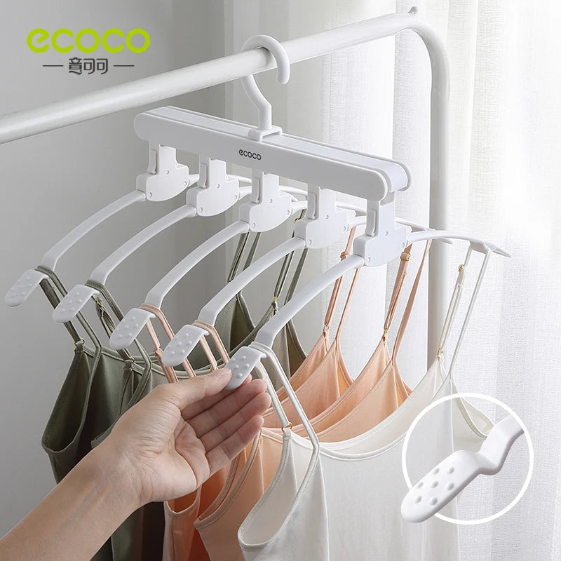 ECOCO 5 in 1 Clothes Rack Multifunction Shelves Multi-functional Wardrobe Magic Clothes Hanger Coat Storage Organization