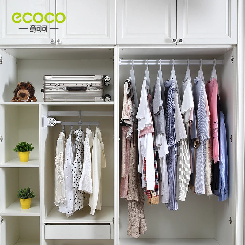 ECOCO 5 in 1 Clothes Rack Multifunction Shelves Multi-functional Wardrobe Magic Clothes Hanger Coat Storage Organization