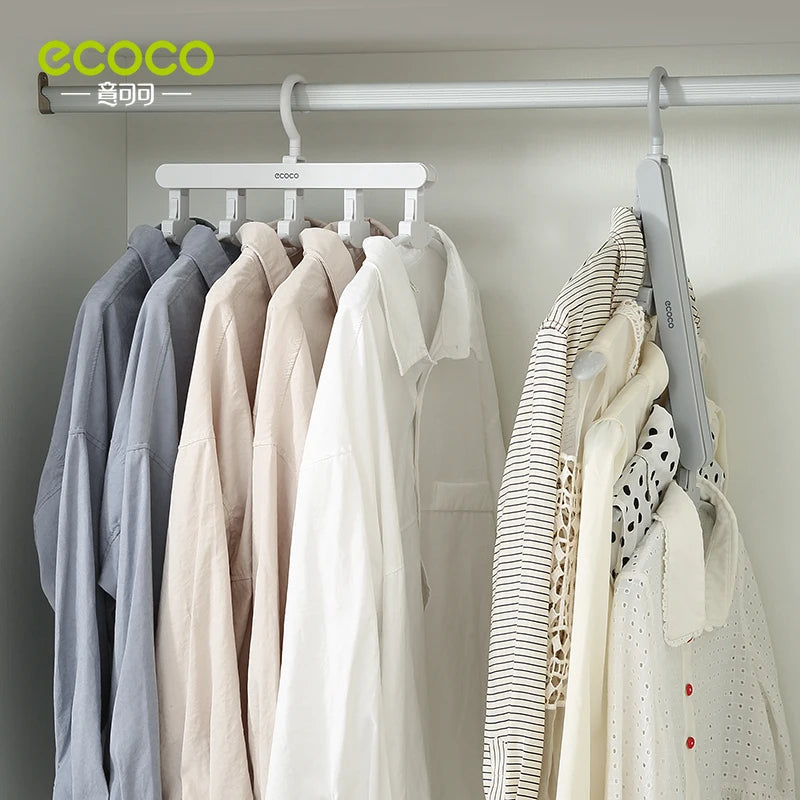 ECOCO 5 in 1 Clothes Rack Multifunction Shelves Multi-functional Wardrobe Magic Clothes Hanger Coat Storage Organization