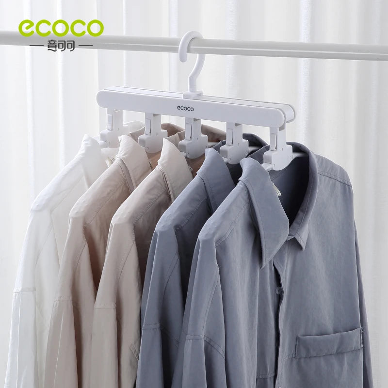 ECOCO 5 in 1 Clothes Rack Multifunction Shelves Multi-functional Wardrobe Magic Clothes Hanger Coat Storage Organization