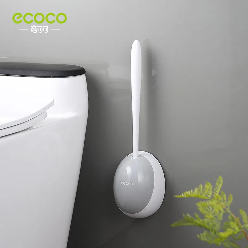 ECOCO Silicone Brush Head Toilet Brush Quick Drain Cleaning Tools for Bathroom Toilet Wall-Mounted Household WC Brush Supplies