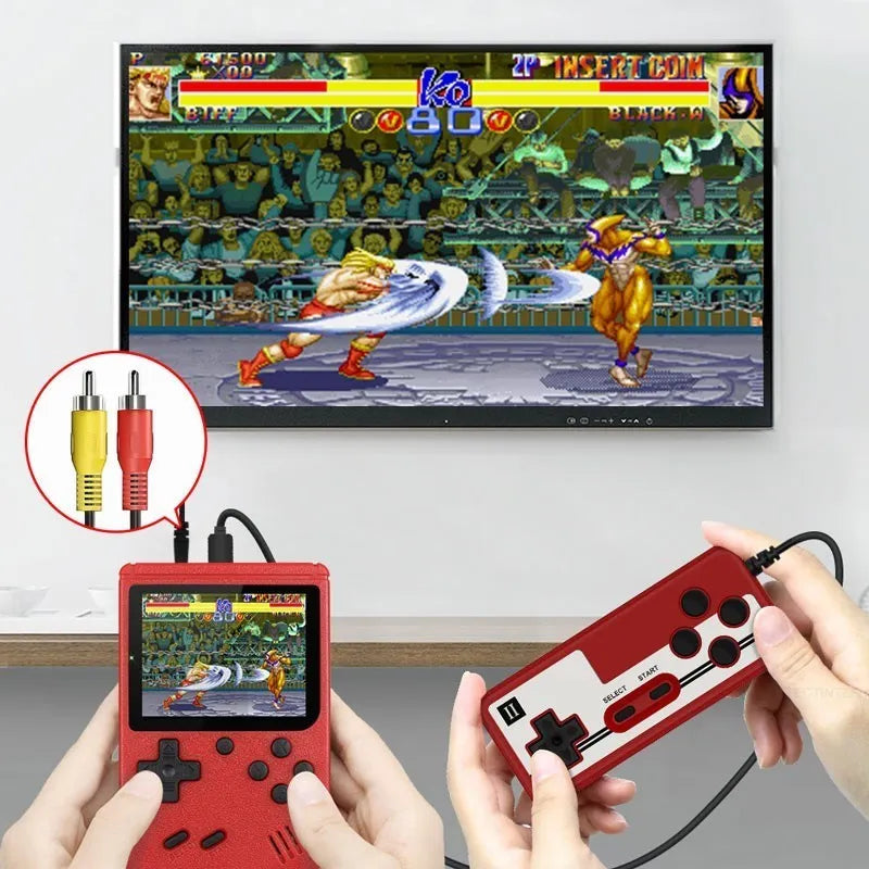 Retro Portable Mini Handheld Video Game Console 8-Bit 3.0 Inch Color LCD Kids Color Game Player Built-in 500 games