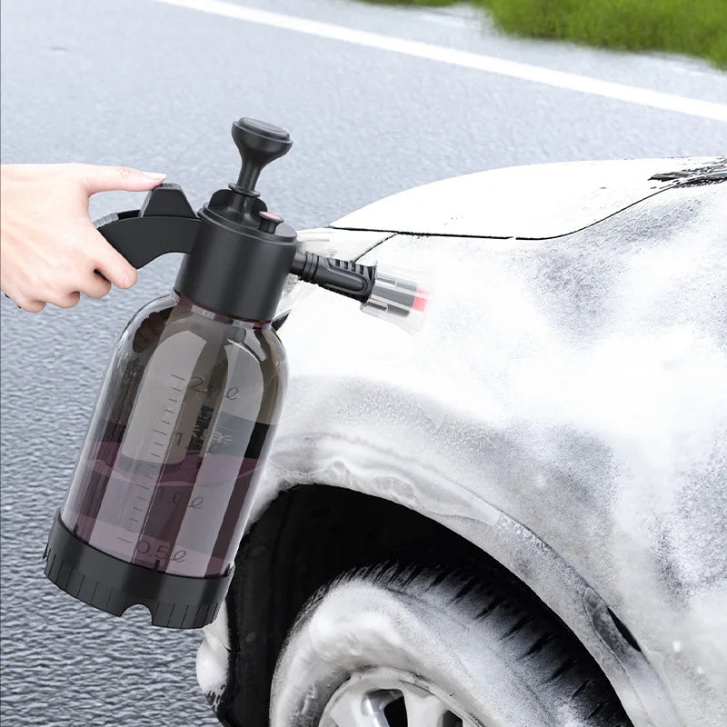 SEAMETAL 2L Hand Pump Foam Sprayer Pneumatic Washer Foam Snow Foam High Pressure Car Wash Spray Bottle for Car Home Cleaning